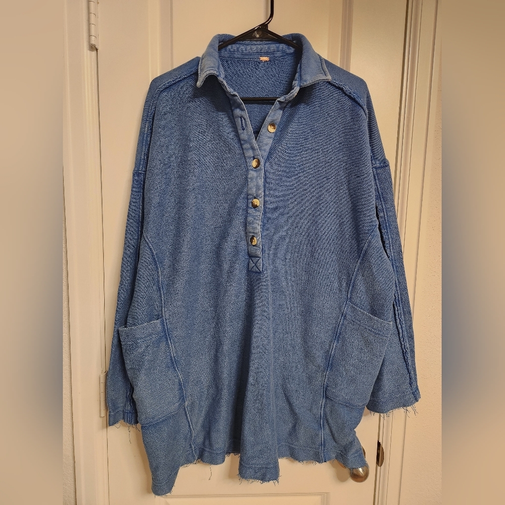 Free People Oversized Polo Tunic